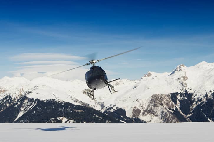 courcheval altiport helicopter