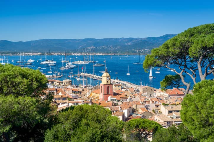 Saint-Tropez old town and yacht marina