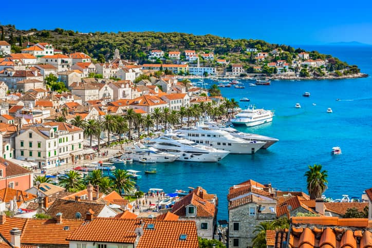 Hvar town in Southern Croatia,